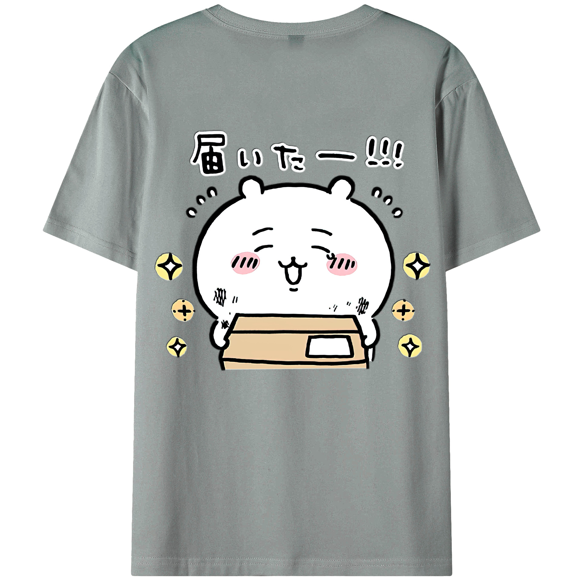 （画像用） ちいかわ ちいかわ Chii-kawa chiikawa 綿100％ メンズ半袖Tシャツ（バックプリント） 通気性